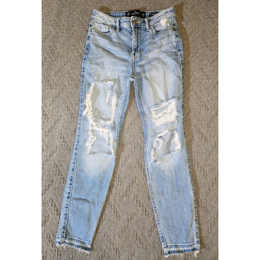 Hollister High-Rise Super Skinny Vintage Stretch Jeans Size 00 Women distressed